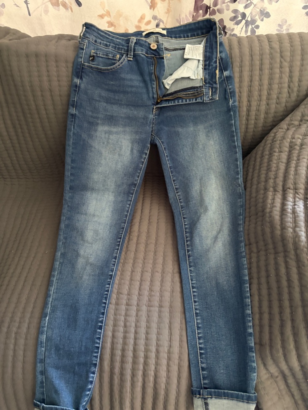 KanCan Skinny Mid-Blue Washed Jeans